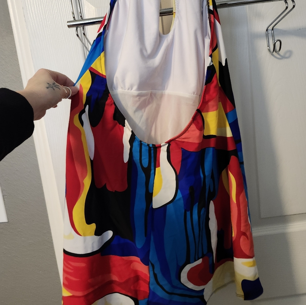 Colorful Abstract Women's Swim Dress